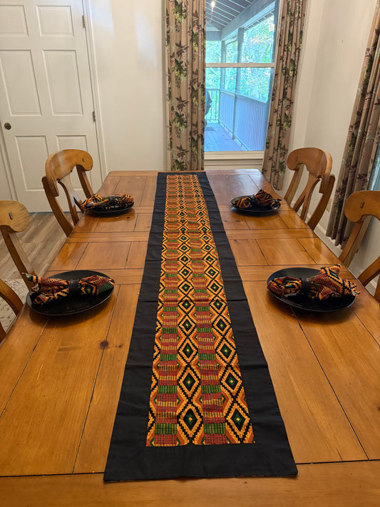 African Print Table runner w/Matching Napkins