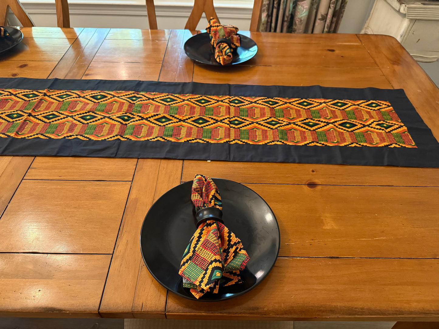 African Print Table runner w/Matching Napkins
