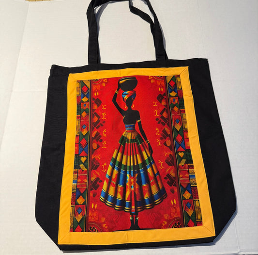 African Woman Shopping Bag - Lg