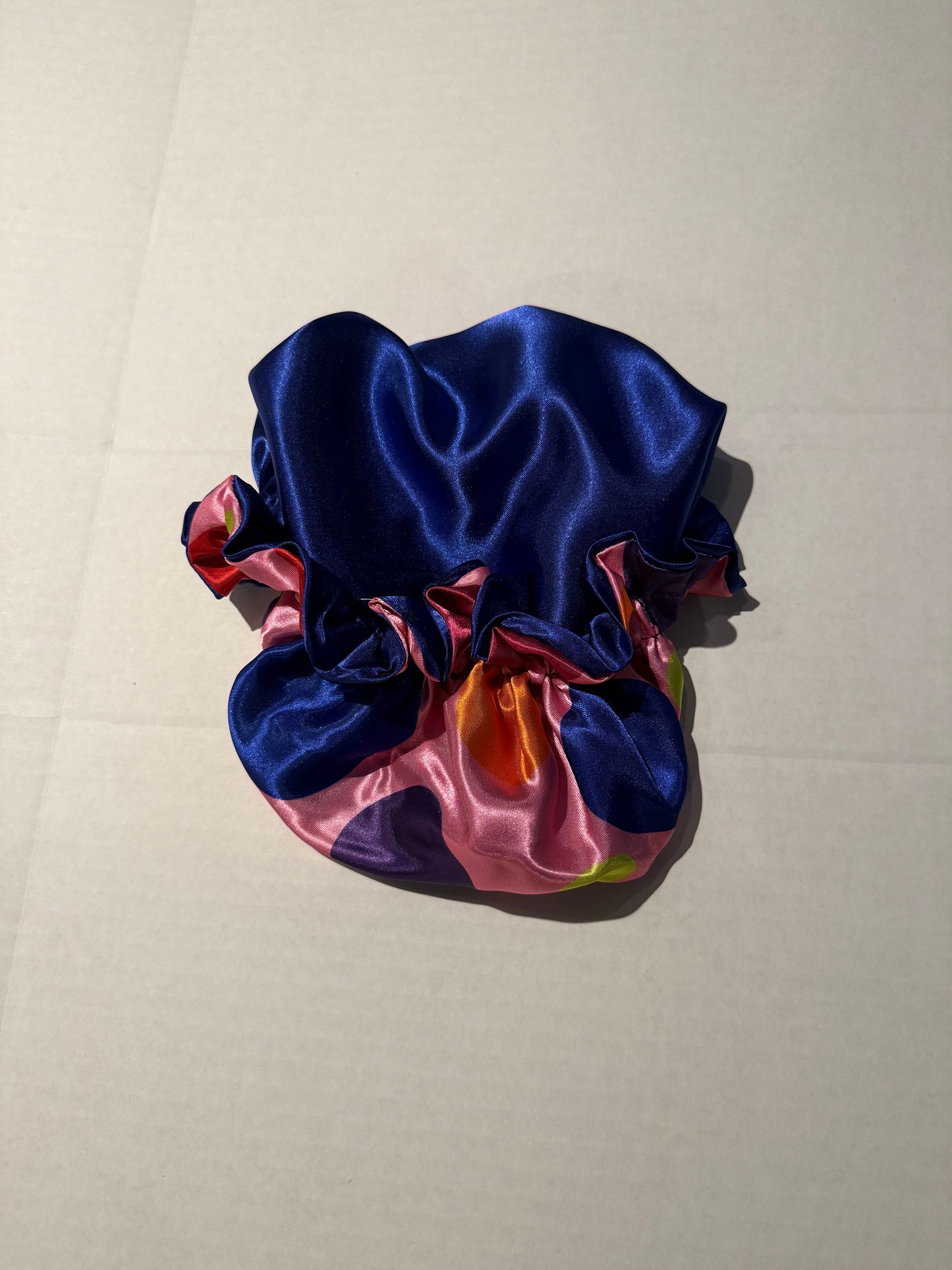Pink Satin w/Polka Dot Children's Reversible Satin Bonnet